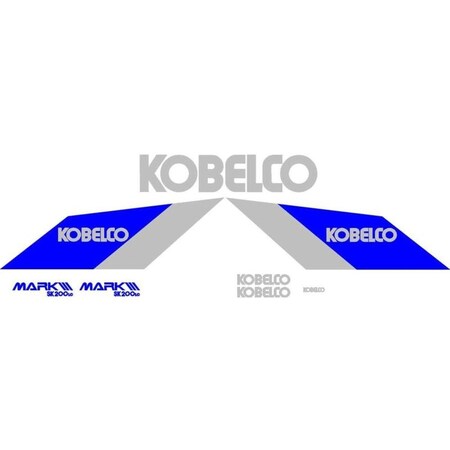 Aftermarket Kobelco SK200 LC Excavator Decal Set with Mark III Decals MAE30-0179
